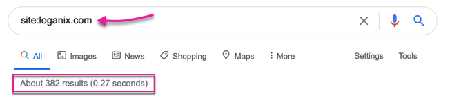 check indexed pages in google